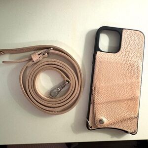 Bandolier Emma leather iPhone 12 Pro Max with strap